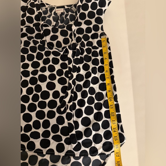 Merona Black & White Polka Dot Sleeveless Blouse Size S - Picture 6 of 6